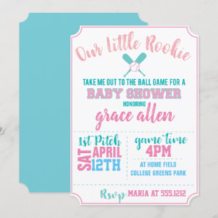 INVITATION DE BABY SHOWER DE BASE-BALL