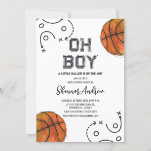 Invitation de Baby shower de basket-ball numérique