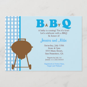 Invitation de baby shower de BBQ BaByQ