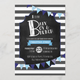 Invitation de baby shower de bébé et de brunch