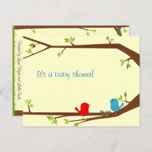 Invitation de baby shower de birdie