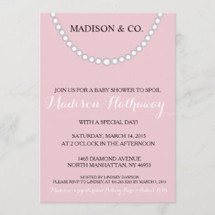 Invitation de Baby shower de Bow rose