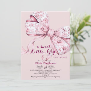Invitation de Baby shower de cabot rose