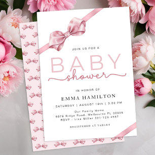 Invitation de Baby shower de cabot rose - Elegant