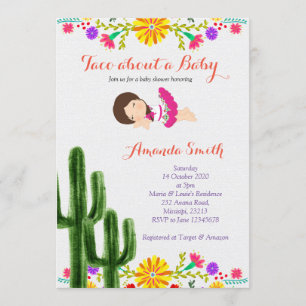 Invitation de baby shower de cactus de bébé