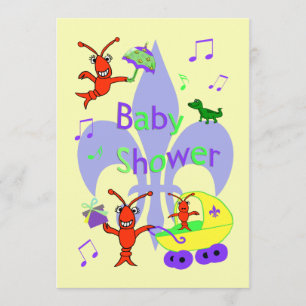 Invitation de baby shower de Cajun Themed Fleur de