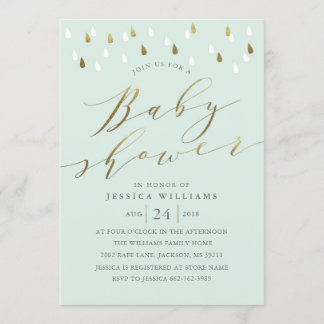 Invitation de baby shower de calligraphie de