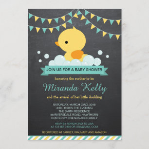Invitation de Baby shower de canard / Invitation d