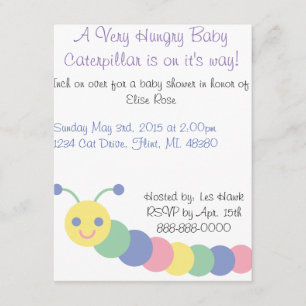 Invitation de baby shower de Caterpillar