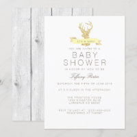 Invitation de Baby shower de cerfs chic Shabby