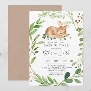 Invitation de Baby shower de cerfs de bébés