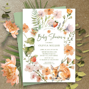 Invitation de Baby shower de cerfs de la nature
