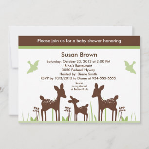 Invitation de Baby shower de cerfs de saule si mig