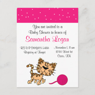 Invitation de baby shower de chaton