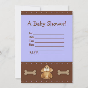 Invitation de Baby shower de chiot