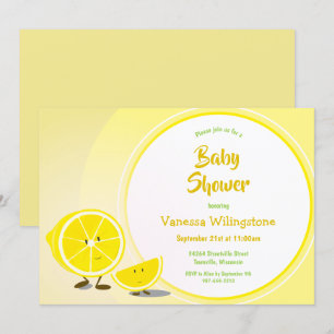 Invitation de baby shower de citron et de tranche