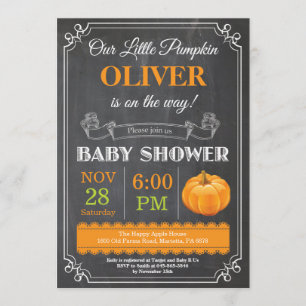 Invitation de baby shower de citrouille