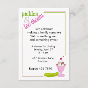 Invitation de baby shower de conserves au vinaigre
