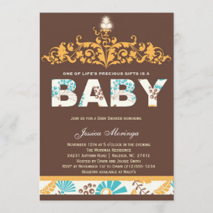 Invitation de baby shower de couture d'automne de
