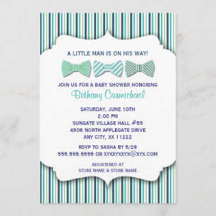 Invitation de baby shower de cravate