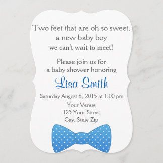 Invitation de baby shower de cravate d'arc