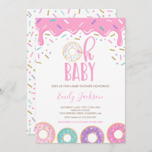 Invitation de Baby shower de Donut Oh Baby Donut S
