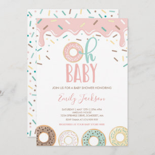 Invitation de Baby shower de Donut Oh Baby Donut S