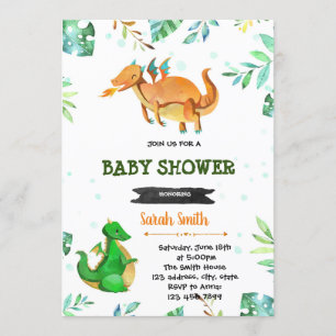 Invitation de baby shower de dragon