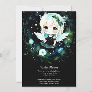 Invitation de Baby shower de fée aquarelle