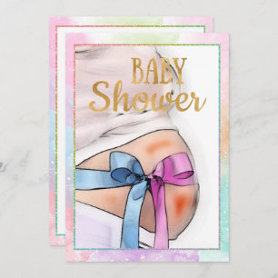 Invitation de baby shower de femme enceinte