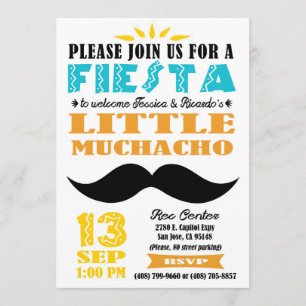Invitation de baby shower de fiesta