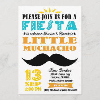 Invitation de baby shower de fiesta