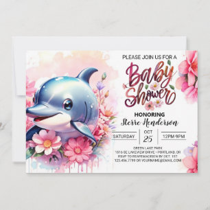 Invitation de Baby shower de fille de terrain de j