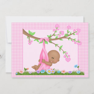 Invitation de Baby shower de filles afro-américain