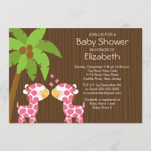 Invitation de baby shower de filles de jumeau de