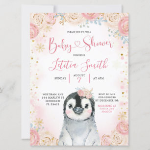 Invitation de Baby shower de Flamme de neige d'hiv