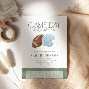 Invitation de baby shower de football Jour de Matc
