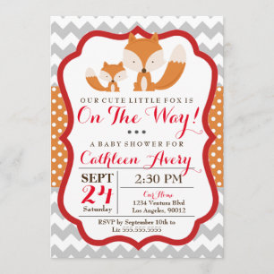 Invitation de baby shower de Fox