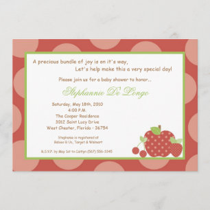invitation de baby shower de fruit frais d'heure