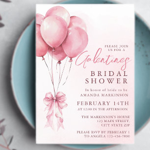 Invitation de Baby Shower de Galentines avec Ballo