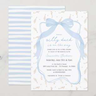 Invitation de Baby shower de garçon baisée Bleu Ca