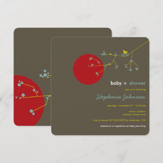 Invitation de baby shower de garçon d'arbre