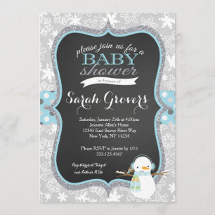 Invitation de baby shower de garçon de bonhomme de