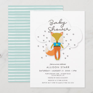 Invitation de baby shower de garçon de Fox de