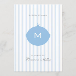 Invitation de baby shower de garçon de monogramme