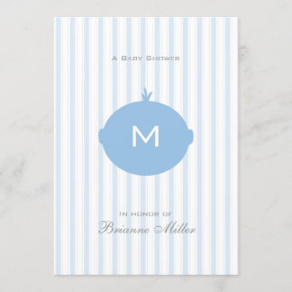 Invitation de baby shower de garçon de monogramme