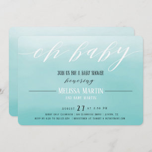 Invitation de baby shower de garçon d'Ombre de