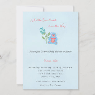 Invitation de Baby shower de garçon un peu amoureu