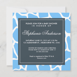 Invitation de baby shower de girafe personnalisé