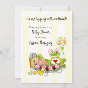 Invitation de Baby shower de grenouille lunaire